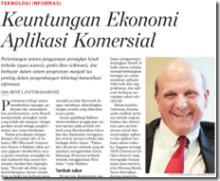 Kompas: Keuntungan Ekonomi Aplikasi Komersial